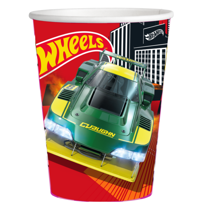 8 vasos hot wheels