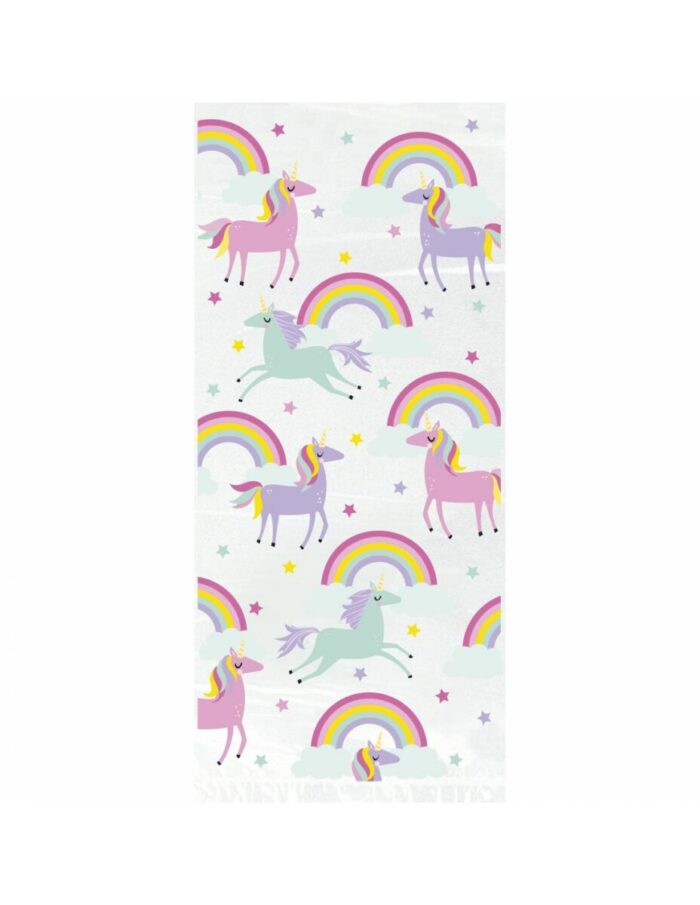 bolsas celofan arcoiris y unicornio 20 u